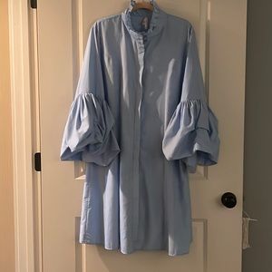 Blue Ruffled Jacket/Dress